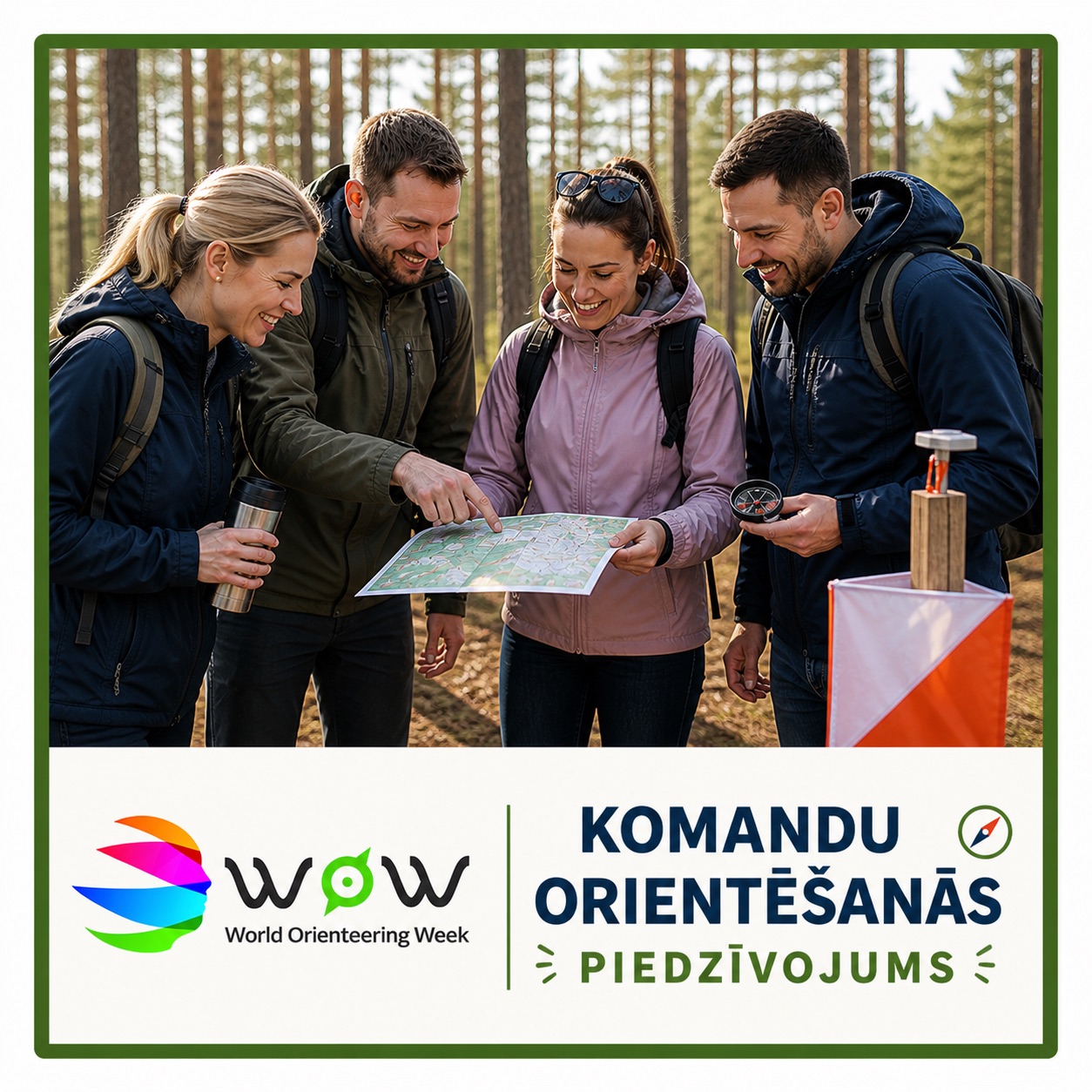 Komandu orientēšanās piedzīvojums Pasaules orientēšanās nedēļā